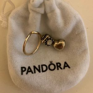 Pandora ring and charms